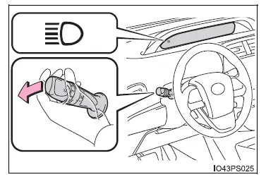 Toyota Prius: Utilisation des éclairages et des essuie-glacesUtilisation des éclairages et des essuie-glaces