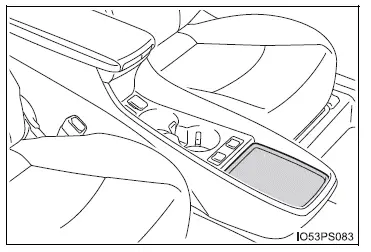 Toyota Prius: Utilisation des dispositifs de rangement