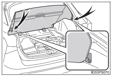 Toyota Prius: Utilisation des dispositifs de rangement